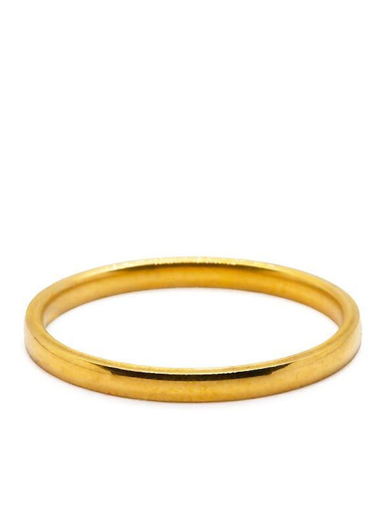 Piercing.gr Γυναικείο Δαχτυλίδι Βεράκι από Ατσάλι Επιχρυσωμένο