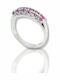 Mentzos Damen Ring Halbring aus Weißgold 18K