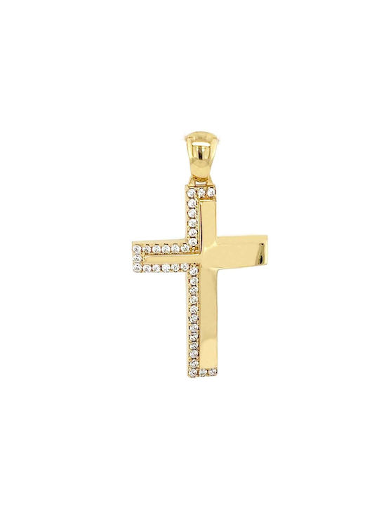 Xryseio Damen Gold Kreuz 14K