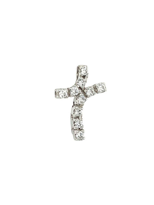 Xryseio Women's White Gold Cross 14K