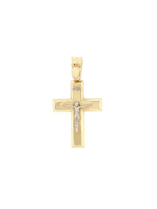 Xryseio Herren Gold Kreuz 14K