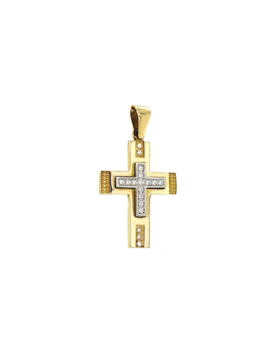 Xryseio Damen Gold Kreuz 9K