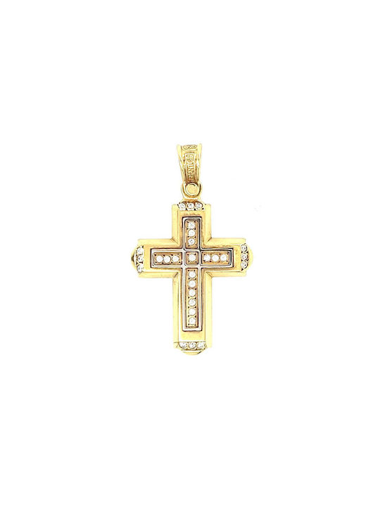 Xryseio Damen Gold Kreuz 14K