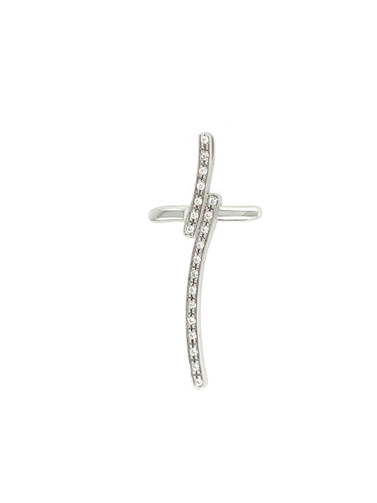 Xryseio Women's White Gold Cross 14K