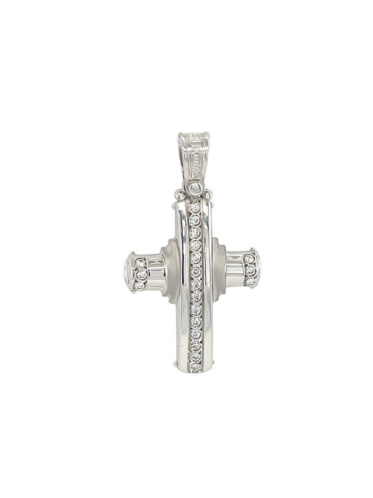 Xryseio Women's White Gold Cross 14K