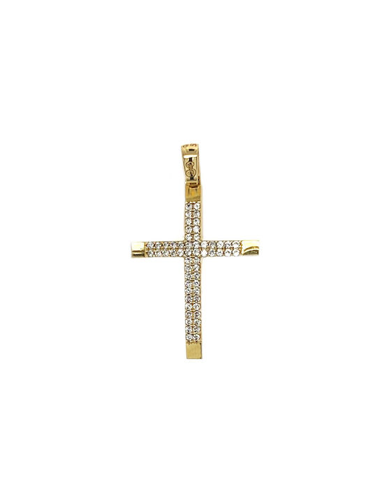 Xryseio Damen Gold Kreuz 14K