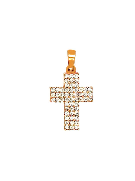 Xryseio Women's Rose Gold Cross 14K