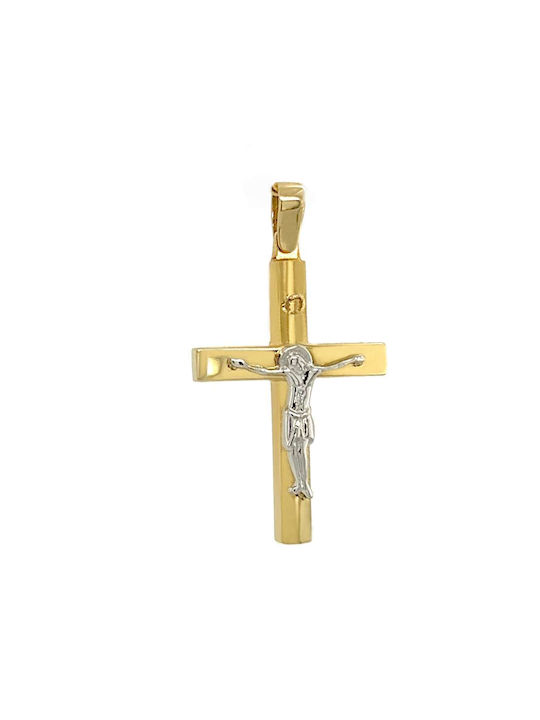 Xryseio Herren Gold Kreuz 14K