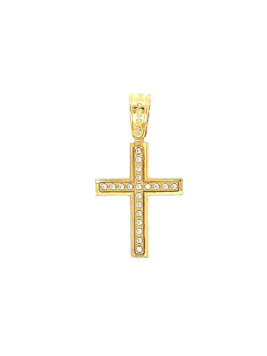 Xryseio Damen Gold Kreuz 14K