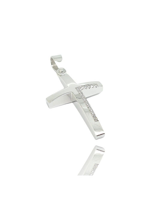 Mentzos White Gold Cross 14K