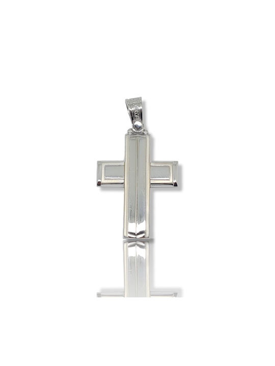 Mentzos Weißgold Kreuz 14K