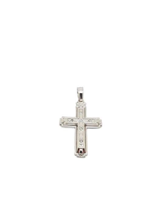 Mentzos Weißgold Kreuz 14K