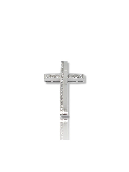 Mentzos Weißgold Kreuz 18K