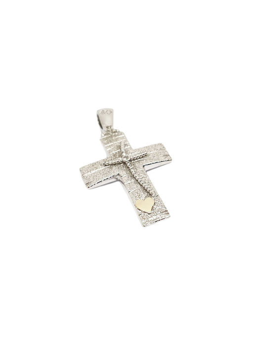 Mentzos White Gold Cross 14K