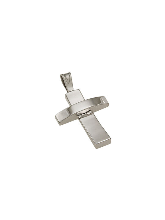 Dimiourgiko Vildiridis Men's White Gold Cross 14K