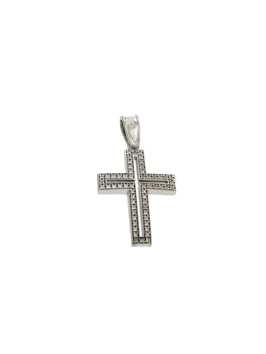 Dimiourgiko Vildiridis Women's White Gold Cross 9K