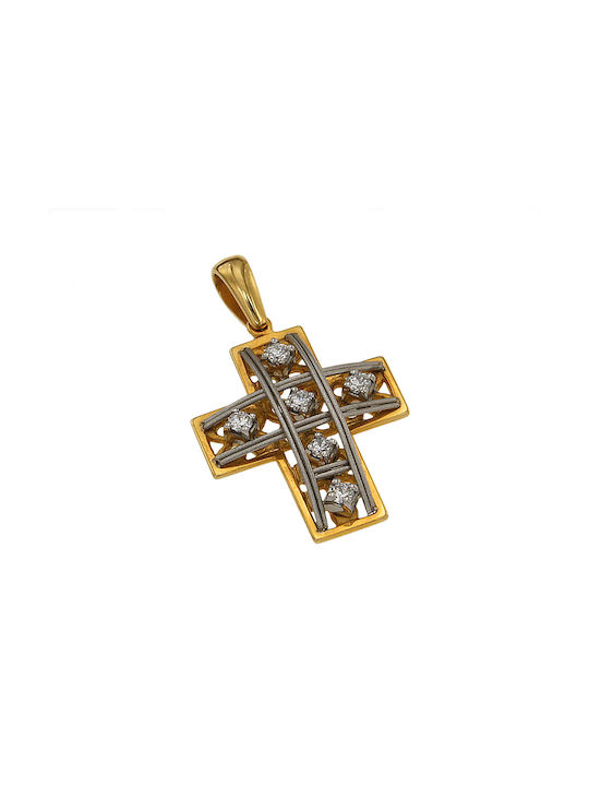 Dimiourgiko Vildiridis Damen Gold Kreuz 14K