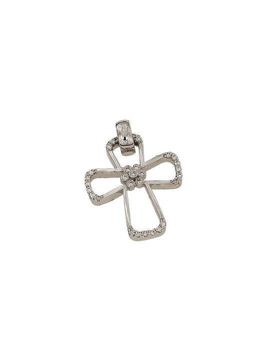 Dimiourgiko Vildiridis Women's White Gold Cross 18K