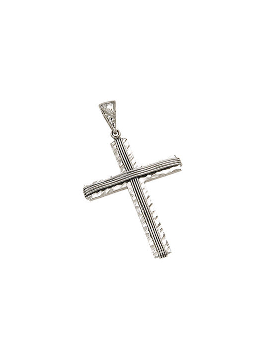 Dimiourgiko Vildiridis Men's White Gold Cross 18K