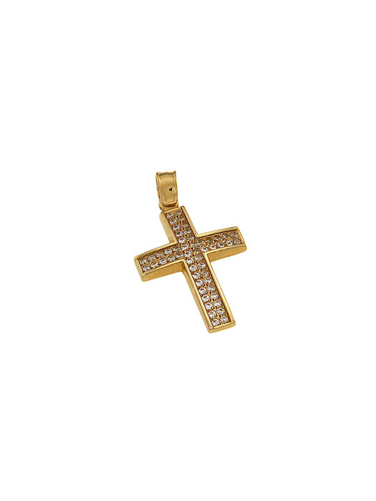 Dimiourgiko Vildiridis Damen Gold Kreuz 14K