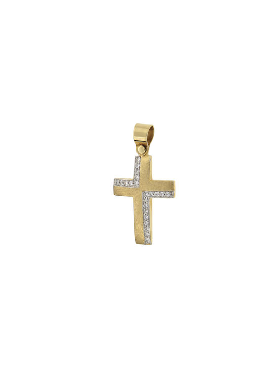 Dimiourgiko Vildiridis Damen Gold Kreuz 14K