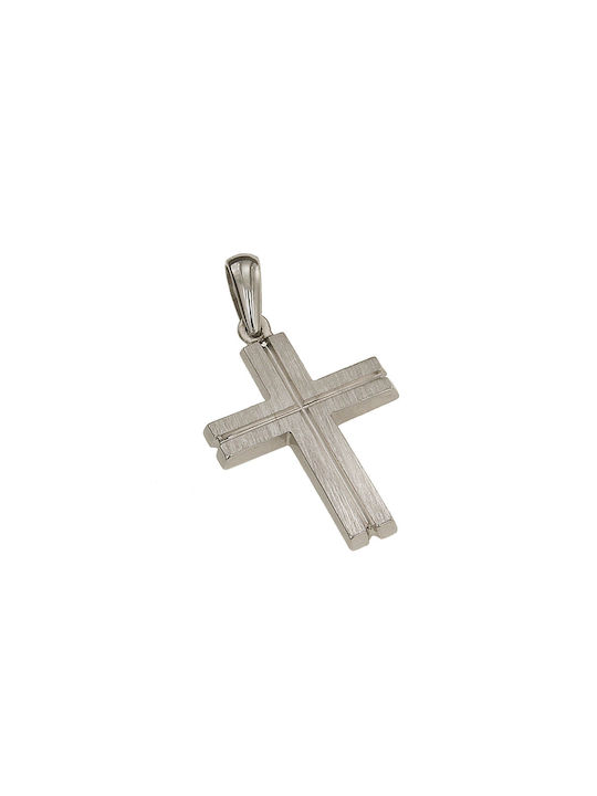 Dimiourgiko Vildiridis Men's White Gold Cross 18K