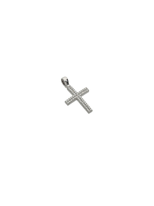 Dimiourgiko Vildiridis Women's White Gold Cross 9K