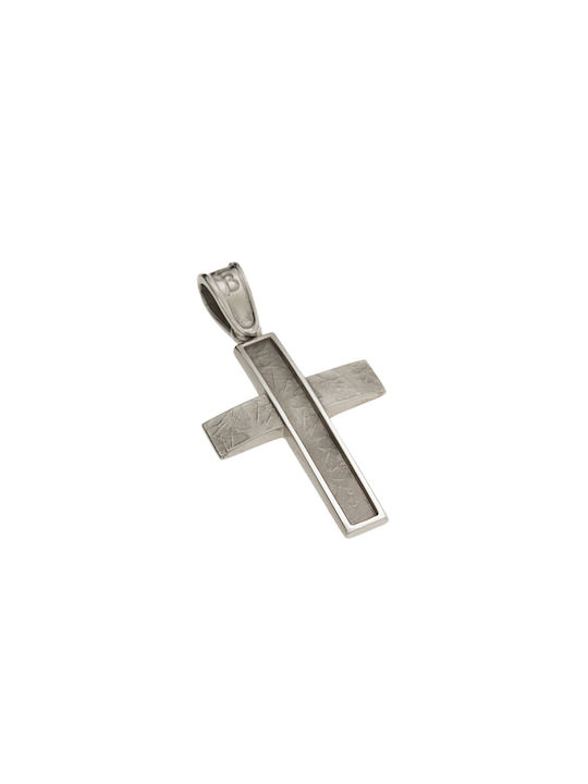 Dimiourgiko Vildiridis Herren Weißgold Kreuz 14K