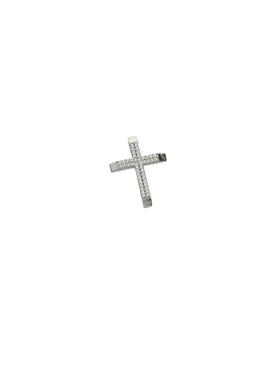 Dimiourgiko Vildiridis Women's White Gold Cross 9K