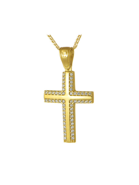 Gatsa Women's Gold Cross 14K