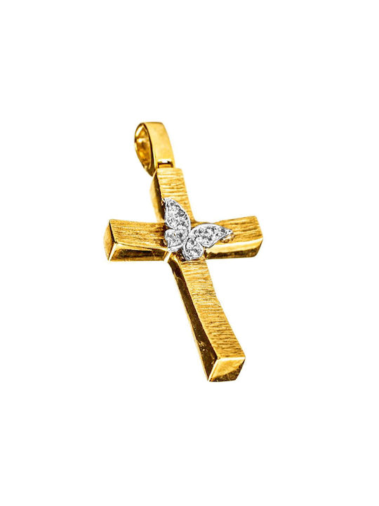 Gatsa Damen Gold Kreuz 14K