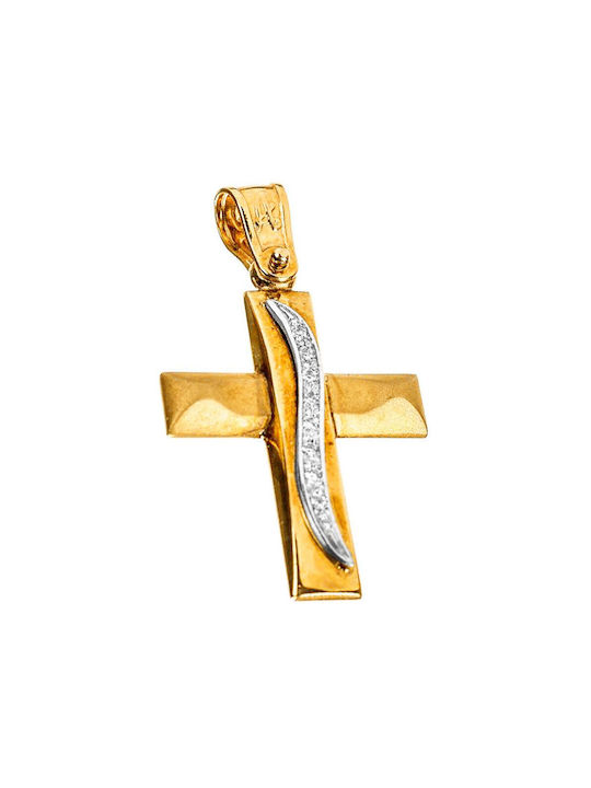 Gatsa Damen Gold Kreuz 14K