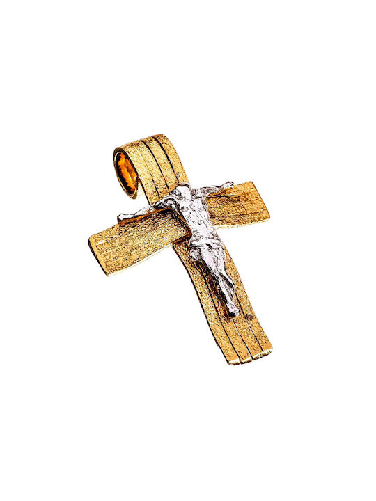 Gatsa Damen Gold Kreuz 18K mit dem Gekreuzigten