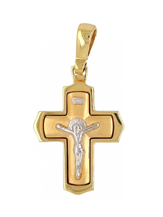 Mertzios.gr Gold Cross 14K with the Crucified