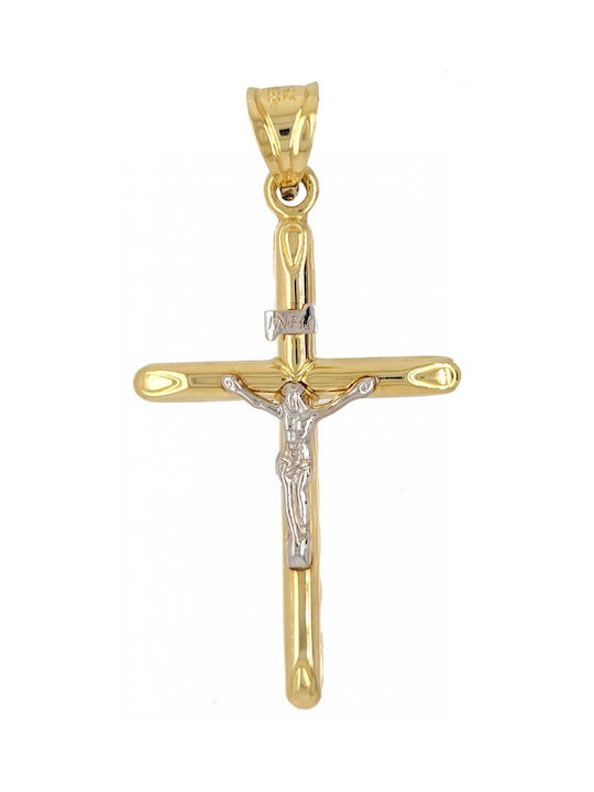 Mertzios.gr Gold Cross 14K with the Crucified