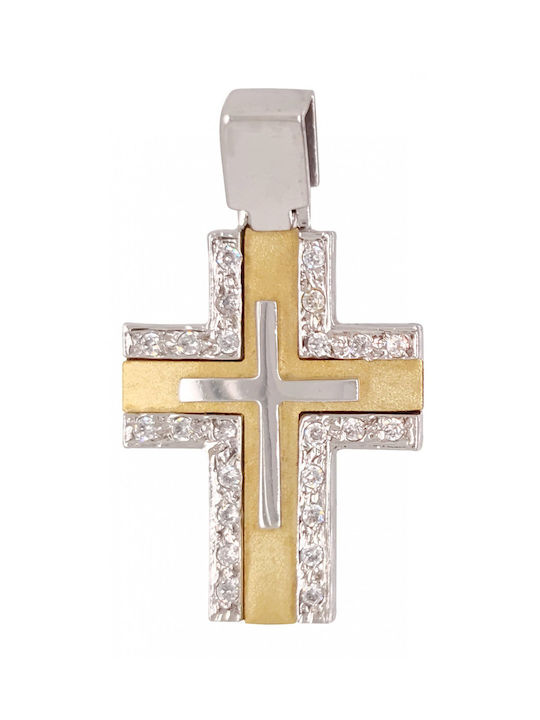 Mertzios.gr White Gold Cross 14K