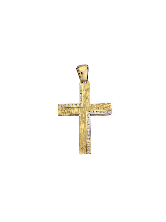 Papoulidis Jewellery Damen Gold Kreuz 14K