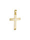 Papoulidis Jewellery Herren Gold Kreuz 14K mit Kette