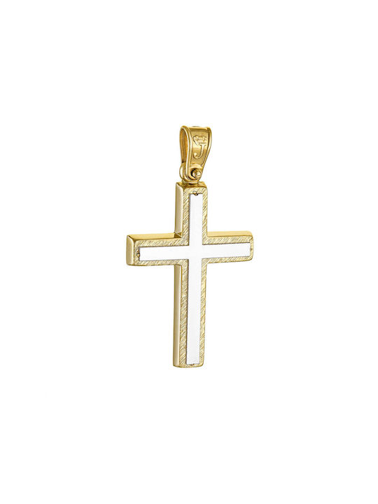 Papoulidis Jewellery Men's Gold Cross 14K with Chain