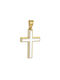 Papoulidis Jewellery Herren Gold Kreuz 14K mit Kette