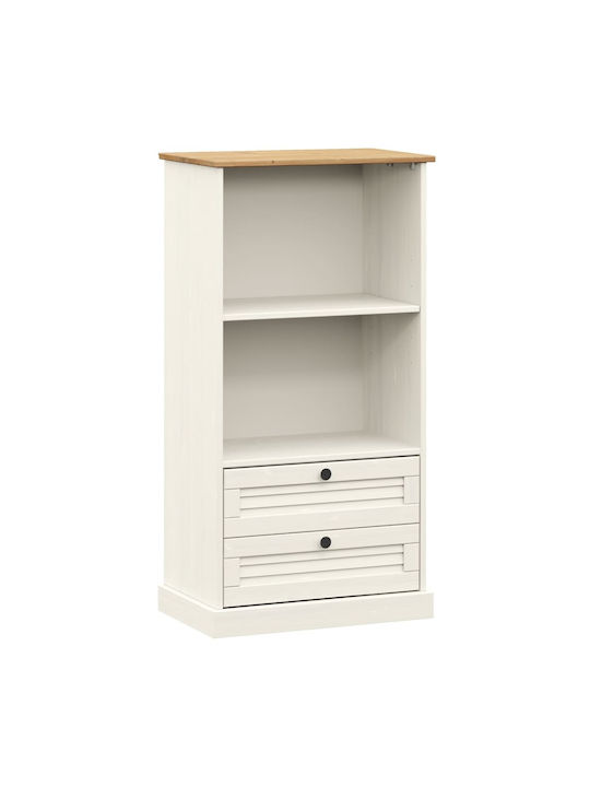 Bookcase White 60x35x114.5cm