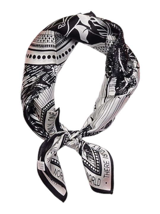 Intimonna Women's Silk Scarf Black