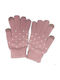 Rosa Gestrickt Handschuhe Berührung