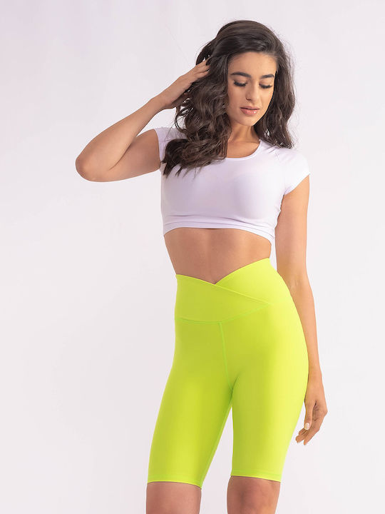 The Lady Women's Bike Training Legging High Waisted & Push Up Yellow