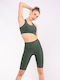 Training Women's Bike Leggings Firming High Waist Push Up Khaki