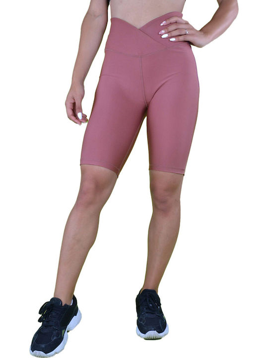 Axidwear Formare Colanti de femei de ciclism Colanti Talie inalta & Push Up Roz