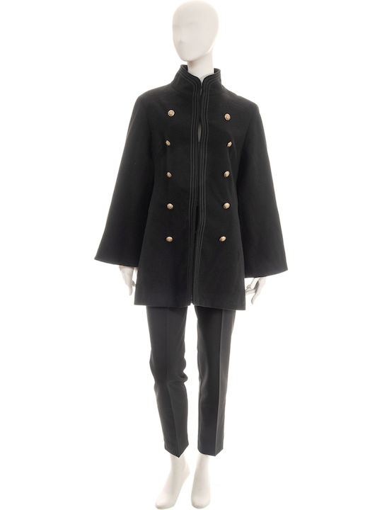 Dejavu Wool Black Coat