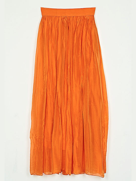 Cuca Ψηλόμεση Midi Φούστα σε Πορτοκαλί χρώμα