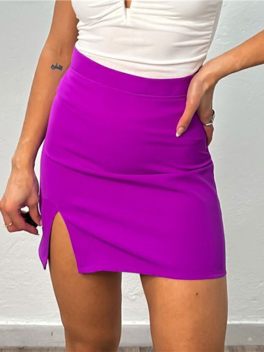 Chica Mini Skirt in Purple color