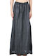 Crossley Linen High Waist Maxi Skirt in Gray color